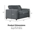 thumbnail image 5 of New Classic Furniture Kylo 2 PC Fabric Sofa and Cuddle Chair Set in Ash Gray, 5 of 9