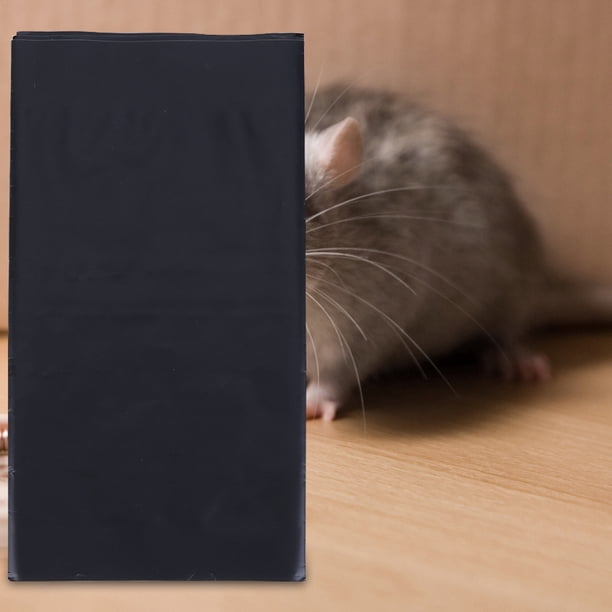 Trampa de pegamento para ratones, no tóxico, fuerte, pegajoso, tablero para ratas, control de plagas (1,2 metros, negro)