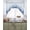 Blue, variant on Green Blooms Floral Swag Valances for Windows, Small Curtains Drapes, Farmhouse Spring Flowers Botanical Kitchen Window Curtains Over Sink Window Treatment Valance for Bedroom/Bathroom 56"x36"