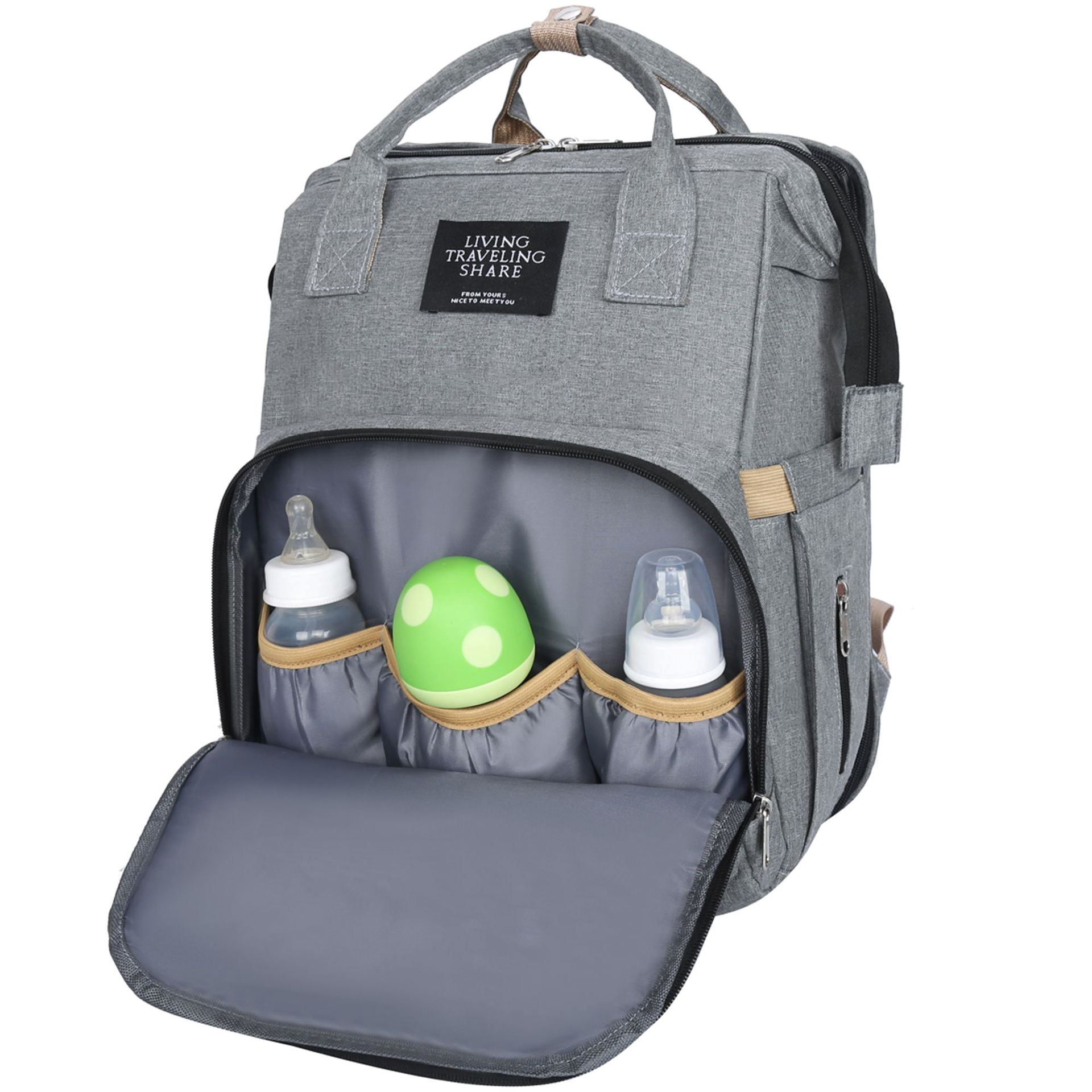 Portable Multi-function Foldable Crib Mummy Bag Large Capacity Diaper Bag Backpack Changing Bags Travel Backpack Baby Care Bags