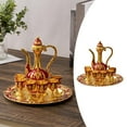 thumbnail image 6 of European Style Set Zinc Alloy Decorative Dispenser Decoration Collectible Plate Wedding Gift Drinkware Home Red Golden Rose, 6 of 8