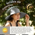 thumbnail image 2 of Solaris Womens Sun Hats UV Protection,Wide Brim Large Bill Flap Sun Hat for Beach Camping Hiking Hunting Fishing, 2 of 6