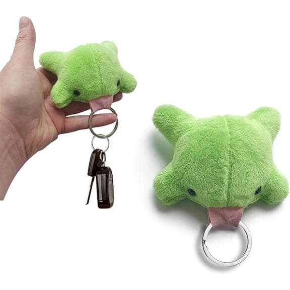 2 Pcs Mini Frog Keychain, 4" Green Plush Stuffed Animal Key Ring, Adorable Kawaii Purse Accessory