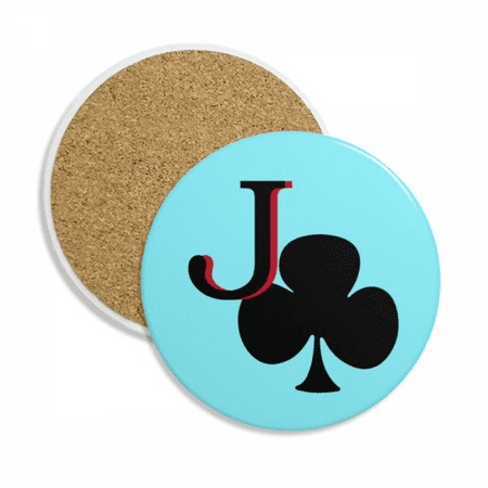

Happiness Jack Club J Poker Coaster Cup Mug Tabletop Protection Absorbent Stone