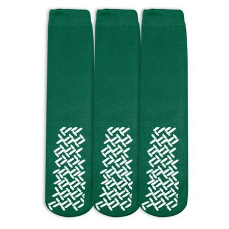 Personal Touch Top of the Line Hospital Non Skid Slipper Socks Ladies or Men s Colors 3 Pairs (Green X-Large Ankle) Personal Touch Top of the Line Hospital Non Skid Slipper Socks Ladies or Men s Colors 3 Pairs (Green X-Large Ankle)