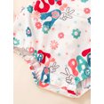 thumbnail image 6 of Bagilaanoe 0-18M Infant Baby Girl 4th of July Clothes Independence Day Outfits Letter Floral Print Romper Sleeveless Playsuit Summer Clothing, 6 of 9