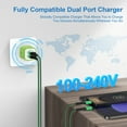 thumbnail image 5 of Type C Charger Block,2.1A 2 Port Charging Block with 2pcs 6FT USB C Cable,USB Wall Charger Adapter Plug Fast Charging Station Power Base w/Type C Charging Cable Compatible for Sumsung, Android,Green, 5 of 8