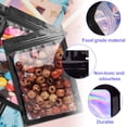 thumbnail image 4 of OZCHIN 100 piezas Bolsas de Mylar Bolsa de embalaje holográfica con ventana transparente, Bolsas Ziplock resellables para alimentos, joyas, dispositivos electrónicos Almacenamiento autosellante, 4 of 6