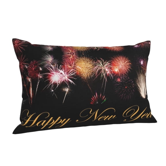 New Years Eve Pillowcase Pillows Cover Case Decor Decoration Rectangle Printed Throw Pillow Case Cushion Cover 20"x30"