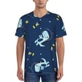 thumbnail image 4 of Haiem Hip Hop Hipster Baseball Jersey Button Down Shirts Sports Uniforms Men Women Jersey(Space Dinosaur,3X-Large), 4 of 9