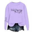 thumbnail image 2 of Christian Sweatshirts for Women 2025 The Way The Truth The Light Jesus Sweatshirt Crewneck Pullover Tops, 2 of 4