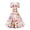 Bow-tie Pumpkin, variant on Women's Fall Vintage Halloween Eyeball Mosaic Dress Square Neck Short Sleeve Fit and Flare Casual Midi Dress