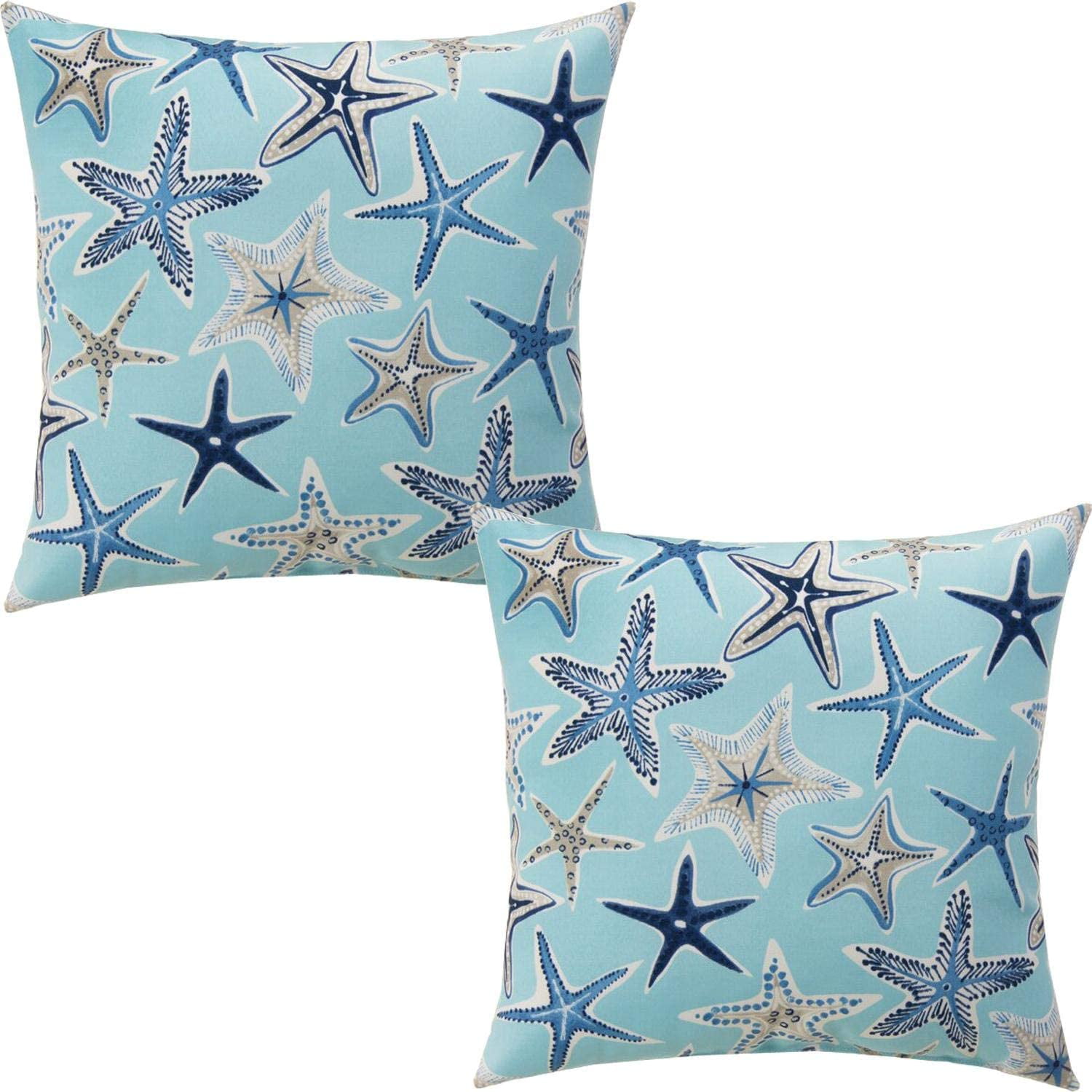 aqua coastal pillows