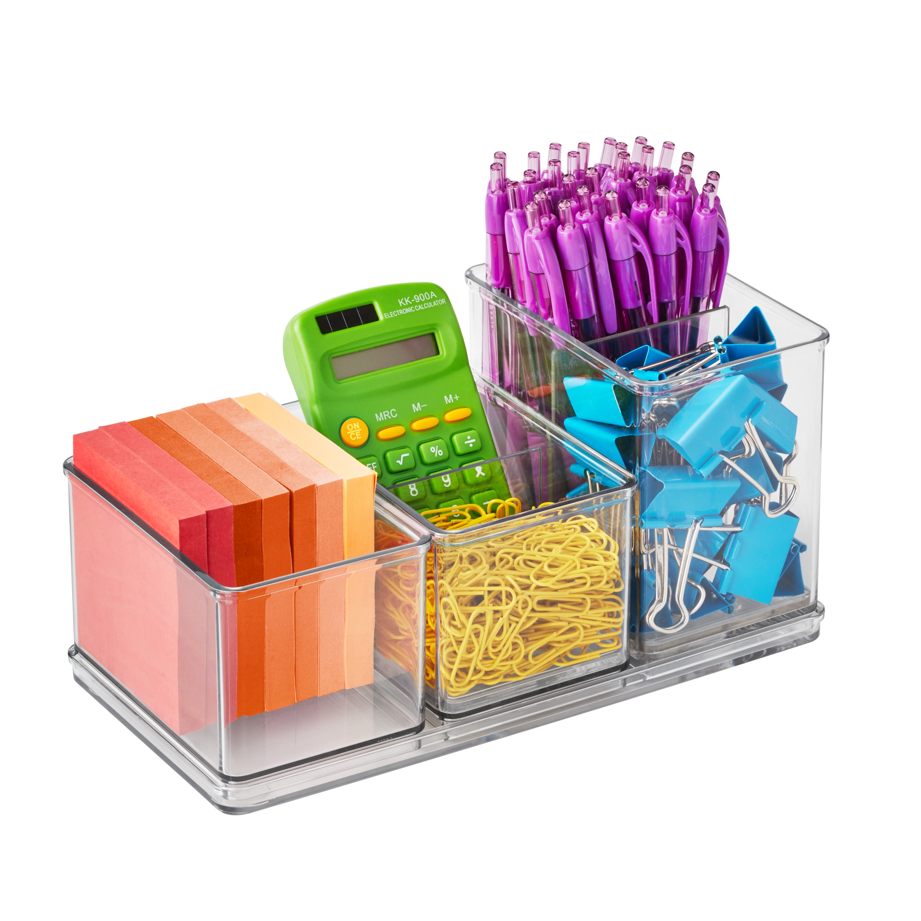 The Home Edit 4 Piece Office Desktop Edit, Clear Plastic Storage System