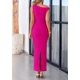 thumbnail image 2 of Vestido largo PRETTYGARDEN para mujer, verano 2025, rosa roja, 2 of 9