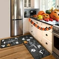 thumbnail image 3 of Halloween Kitchen Mats for Floor, Halloween Decorations Non Slip Backing Halloween Kitchen Rug Set of 2 Low-Profile Mat Halloween Decor for Home Party (Black, 17"x47"+17"x30"), 3 of 6
