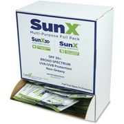 SunX, SUXCTSS010661, CoreTex SPF30 Sunscreen Towelettes with Dispenser, 1 Each