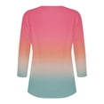 thumbnail image 5 of Qingpeng 3/4 Length Sleeve Tunic Tops for Women Casual Dressy Summer Blouses Casual Buisness Work Spring Tee Shirts Size S-3XL, 5 of 7