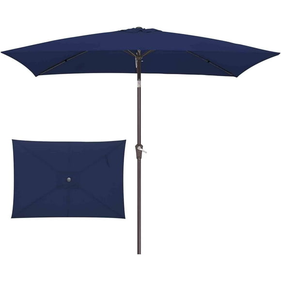 2x3m Remplacement de la Toile de Parasol de Plage, Bloc UV 98 % & Polyester Imperméable pour Cadres à 6 Nervures