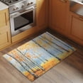 thumbnail image 2 of 2x3 Ft Entryway Area Rug, Fall Forest Kitchen Rug Runner Washable Floor Mat, Watercolor Orange Branches Non Slip Indoor Door Mat Throw Carpet for Bathroom Living Room Bedroom, 2 of 8