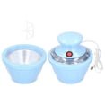thumbnail image 1 of Máquina para hacer helados, máquina para hacer helados de frutas eléctrica totalmente automática casera, azul CN 220V, cubo doble, 1 of 5