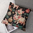 thumbnail image 7 of BANET Square Pillow s Cushion s, Cute Christmas s Gift of 2 Pillowcases Home Decorative for Sofa , No Insert 24x24in, 7 of 7