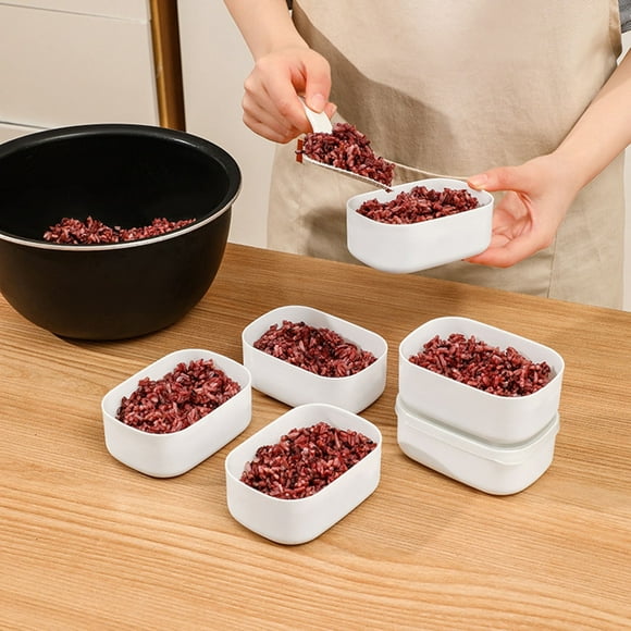 Recipientes Herméticos Para Almacenar Alimentos, Juego De 5 Piezas Con Tapas, Organizadores De Cocina De Plástico Blanco Sin Bpa, a Prueba De Fugas Y Apilables Para Despensa, Refrigerador Y