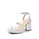 thumbnail image 1 of Sandalias DREAM PAIRS Plataforma con Tacones de Tiras para Mujer Plata 8US, 1 of 5