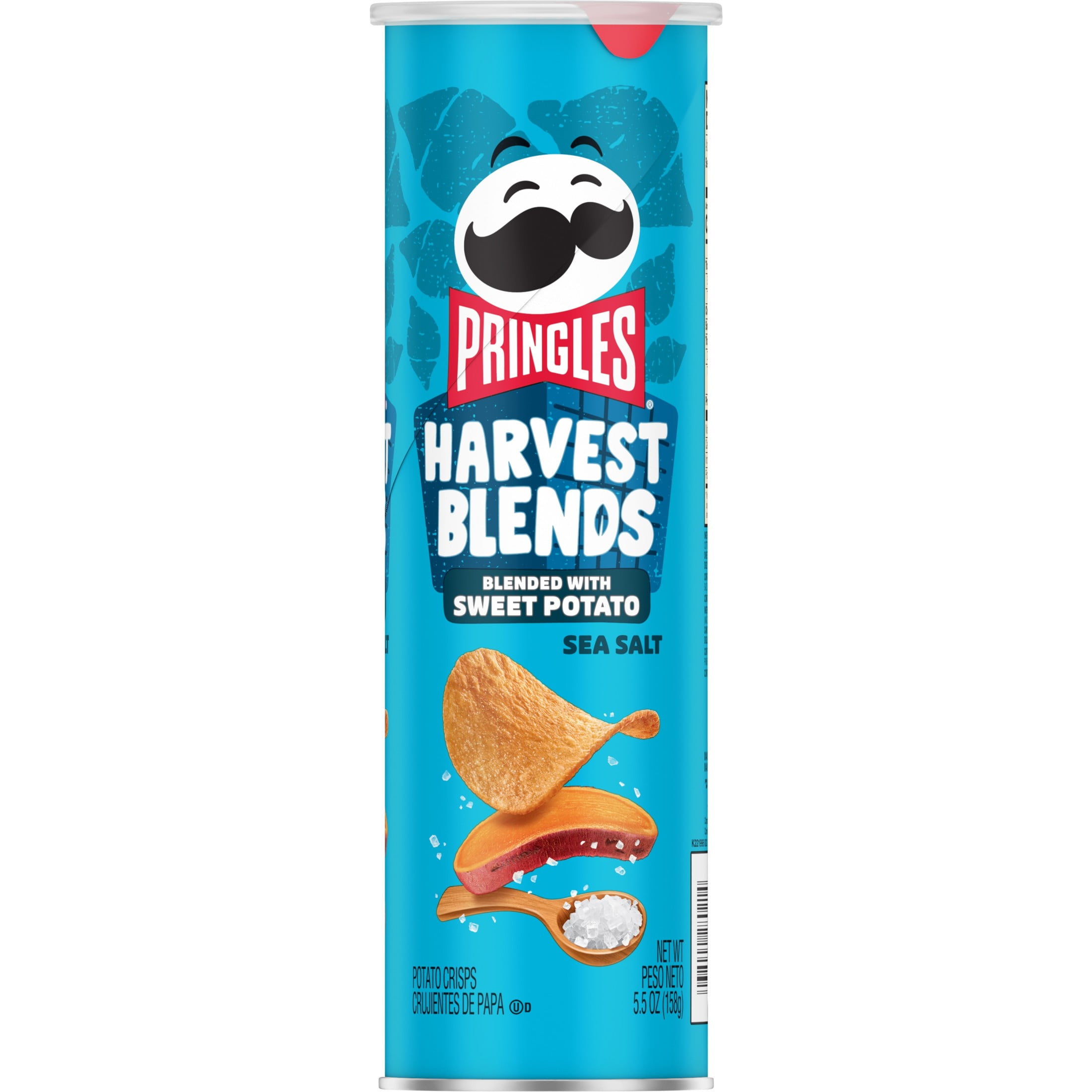 Pringles Harvest Blends Sea Salt Potato Crisps Chips, Lunch Snacks, 5.5 oz