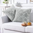 thumbnail image 6 of Home Soft Things Geo Tatami Faux Fur & Pillow Cover Set - Silver - 50" x 60", 6 of 8