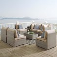 thumbnail image 5 of Modway Repose Rattan & Fabric Patio Armless Chair in Light Gray and Beige, 5 of 5
