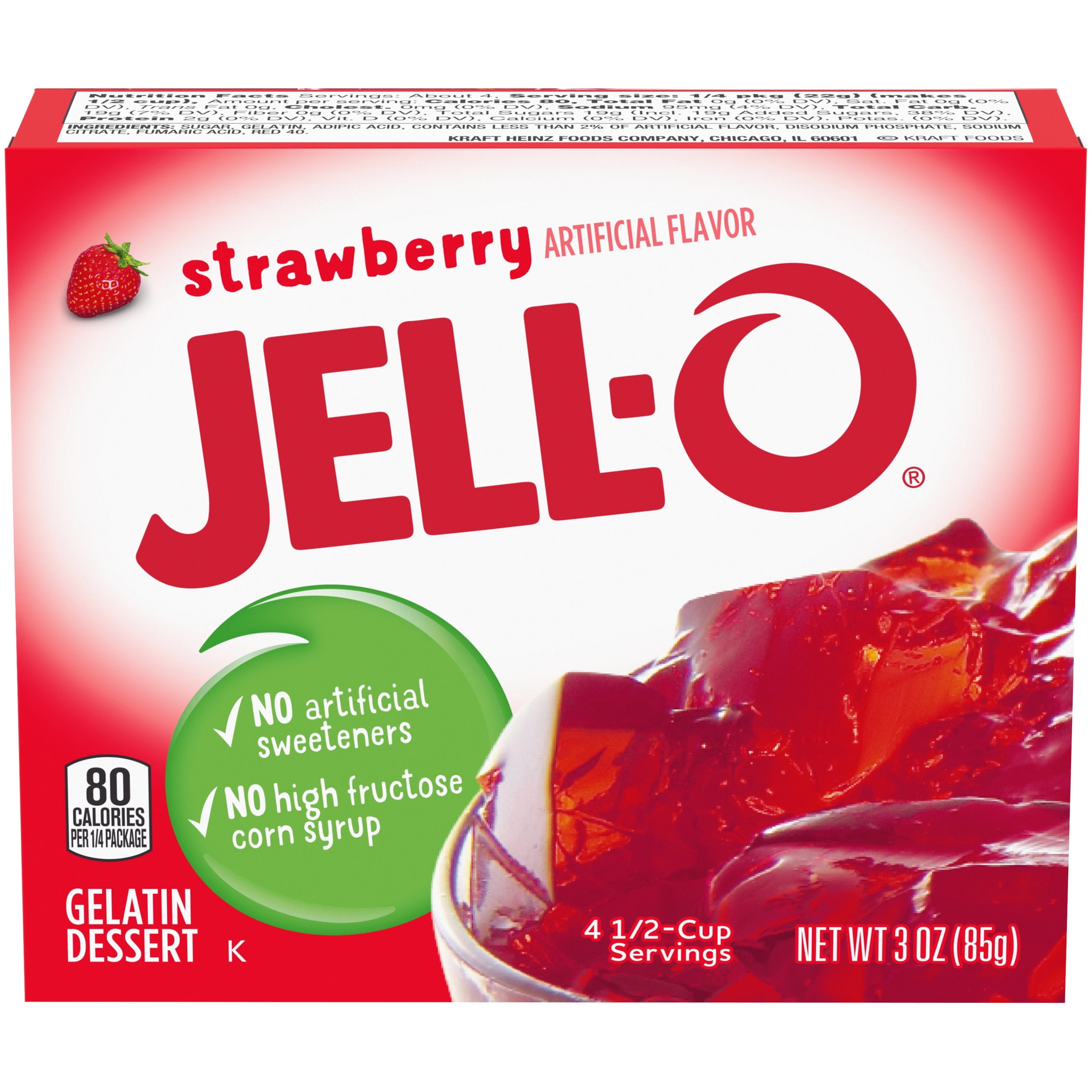 Jell O Strawberry Gelatin Dessert Mix 3 Oz Box Walmart Com Jell O Strawberry Gelatin Dessert Mix 3 Oz Box Walmart Com