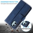 thumbnail image 4 of Dteck 9 Card Slots Wallet Case for Apple iPhone 12 mini 5.4-inch,Hybrid Magnetic PU Leather Zipper Kicstand Shockproof Rubber Full Protector Cover with Strap,Darkblue, 4 of 7
