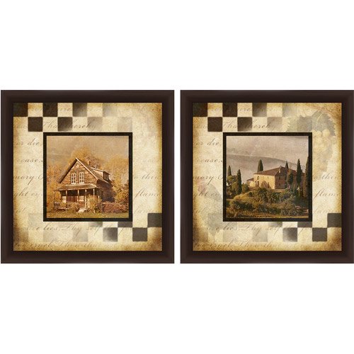 Cabin In The Woods Wall Art Set Of 2 Walmart Com Walmart Com