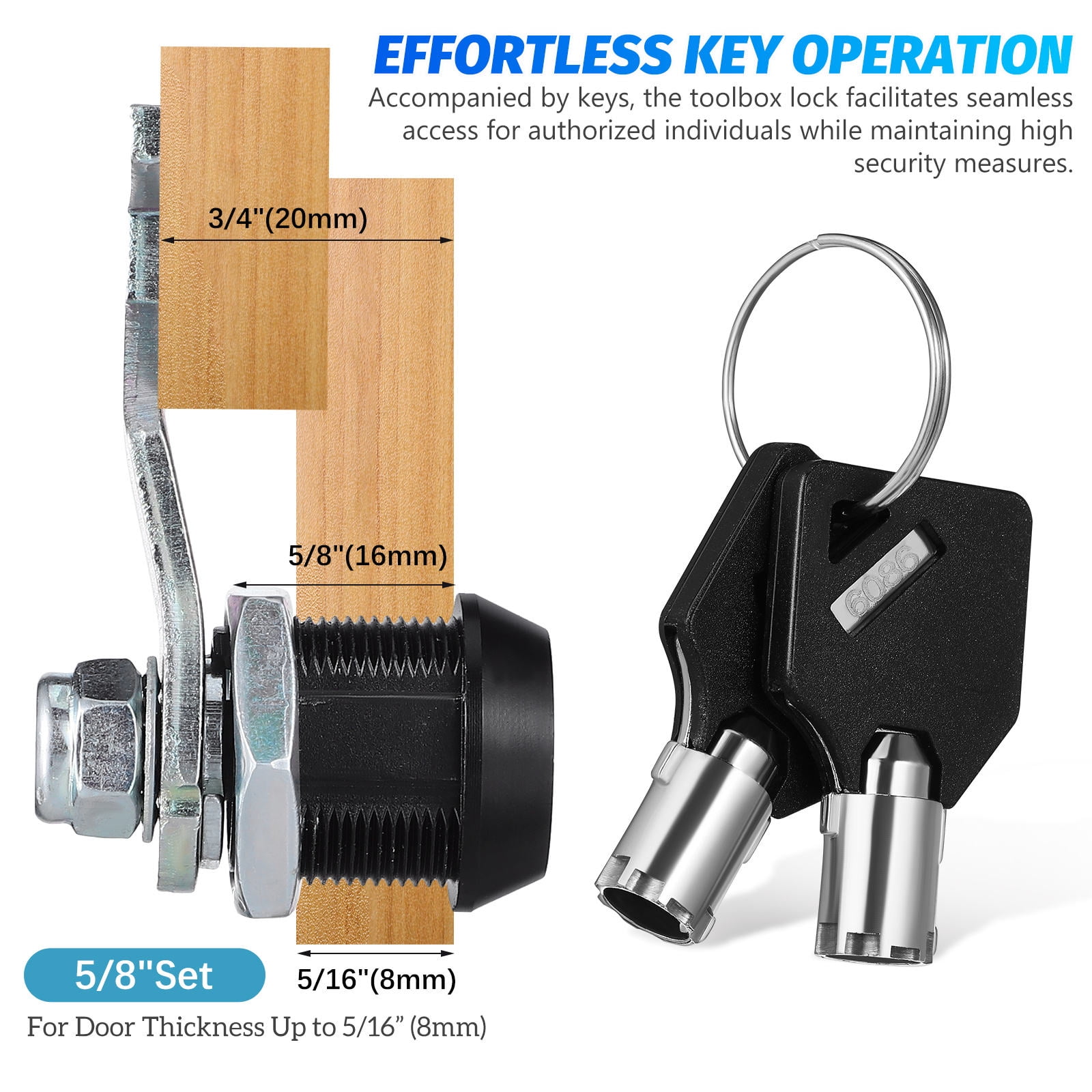Raindrops Cabinet Locks Zinc Alloy Black Adults Home Use 2 Sets