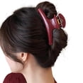 thumbnail image 1 of Fashionable Curved Plastic Hair Claw Clip Lightweight Hairpin For Women Girls Gentle On Scalp Perfect For Bun Braid Styles glossy tortoise shel, 1 of 4