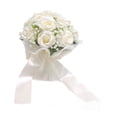 thumbnail image 2 of Ramo de novia, flores para dama de honor, arreglo floral de seda para eventos Blanco, 2 of 9