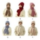 thumbnail image 5 of Guardurnaity Manténgase a la moda y abrigado con un gorro de punto de grano tejido único, bufanda, gorro de punto de invierno grueso de terciopelo Sombreros Vino rojo, 5 of 6