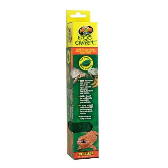 Zoo Med Eco Carpet Reptile Terrarium Carpet Green [Reptile Carpets and Liners, Reptile Supplies] 29 gallon - 1 count