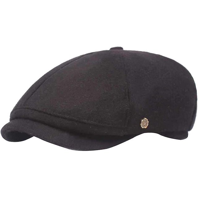 Men's Cotton Flat Cap - Gatsby Cabbie Hats, Adjustable for Winter Driving