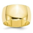 thumbnail image 4 of 10K Yellow Gold 12mm Half Round Band Ring Size 4.5, 4 of 7