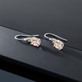 thumbnail image 5 of Gem Stone King 10K White Gold Peach Morganite and Green Peridot Dangle Earrings for Women (2.14 Cttw, Gemstone Birthstone, Oval 8x6mm), 5 of 5