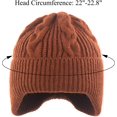 thumbnail image 3 of Muryobao Womens Winter Beanie Hat Slouchy Knit Hats Soft Warm Ski Skull Cap with Ear Flaps Caramel, 3 of 7