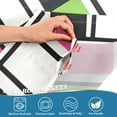 thumbnail image 3 of Yayeee Kitchen Curtains Tier Pair Light Filtering 27"x24" Rod Pocket Short Cafe Window Panel, Abstract Geometric, 3 of 7