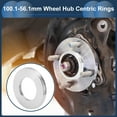 thumbnail image 2 of Unique Bargains Car Wheel Hub Centric Rings Wheels Center Shaft Shock Absorbing Hubrings Aluminum Alloy Silver Tone Durable OD 100.1mm to ID 56.1mm, 2 of 7