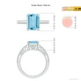 thumbnail image 6 of ANGARA Natural 3 ct Aquamarine Solitaire Engagement Ring with Milgrain in 14K White Gold for Women (Size-10x8mm) | March Birthstone, Anniversary, Jewelry Gift for Women | Natural Aquamarine Ring, 6 of 10