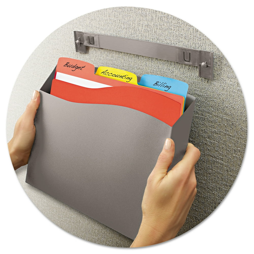 Avery Cubicle Wall File Pocket, 12 1/2 x 1 3/8 x 9 1/2, Gray Walmart