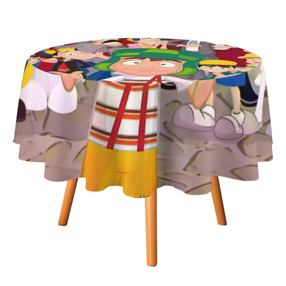 El Chavo del Ocho-Theme Round tablecloth has an iconic print, fits most tables, and is easy to care for perfect gifts for fans friends and family.diameter60''(152cm)