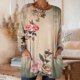 thumbnail image 1 of TaTaai Women's Vintage Print Long Sleeve Crew Neck Casual Tops Loose Fit Soft Blouse with Pockets Lightweight Comfy Tee for Fall Daily Party Travel Streetwear Gift, 1 of 7