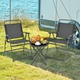 thumbnail image 1 of Gymax 3PCS Folding Patio Bistro Set Outdoor Furniture Set w/ Steel Frame, 1 of 10